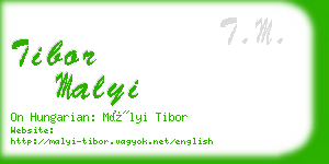 tibor malyi business card